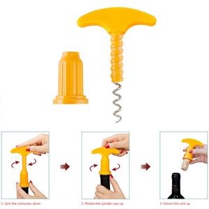 User Friendly Corkscrew Wine Bottle Opener T Shaped Design 19