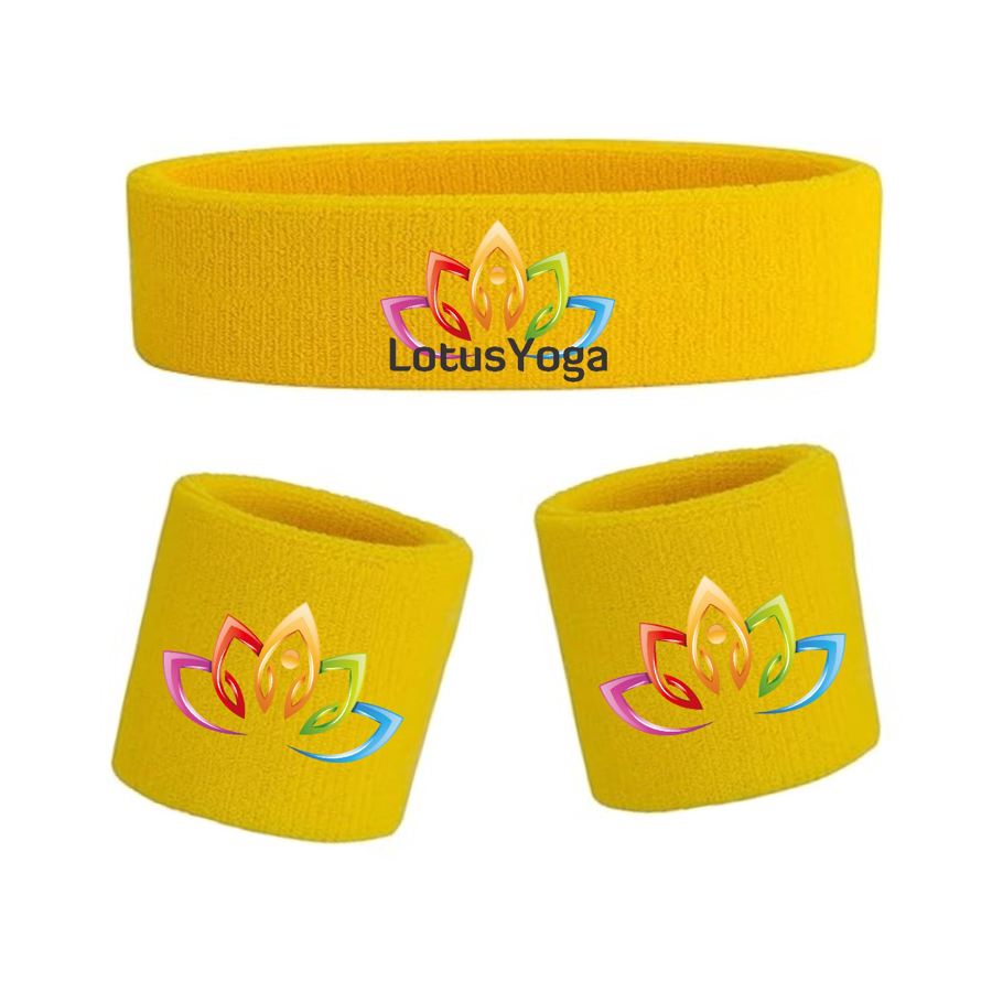 Sports Headband and Wristband Set with Custom Embroidery 3