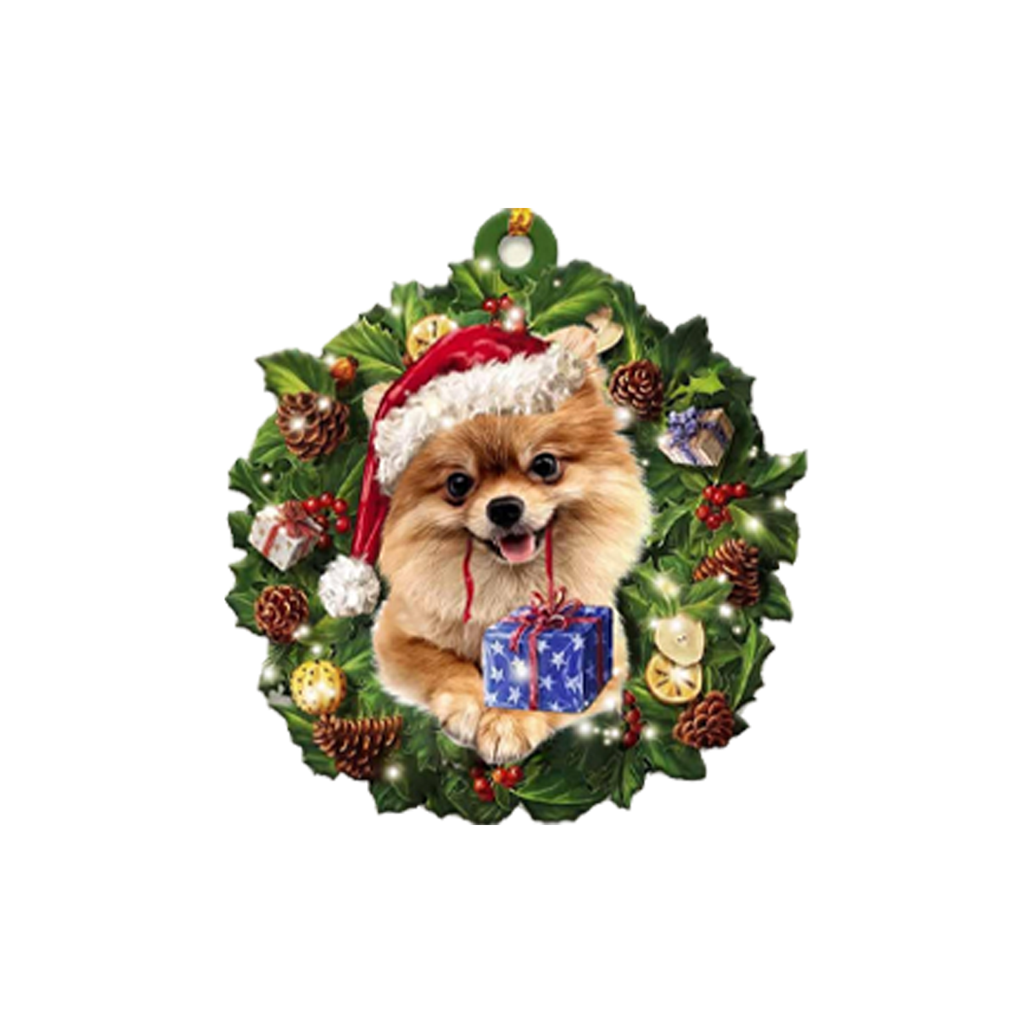 Acrylic Cute Puppies Christmas Tree Decoration Ornaments 3