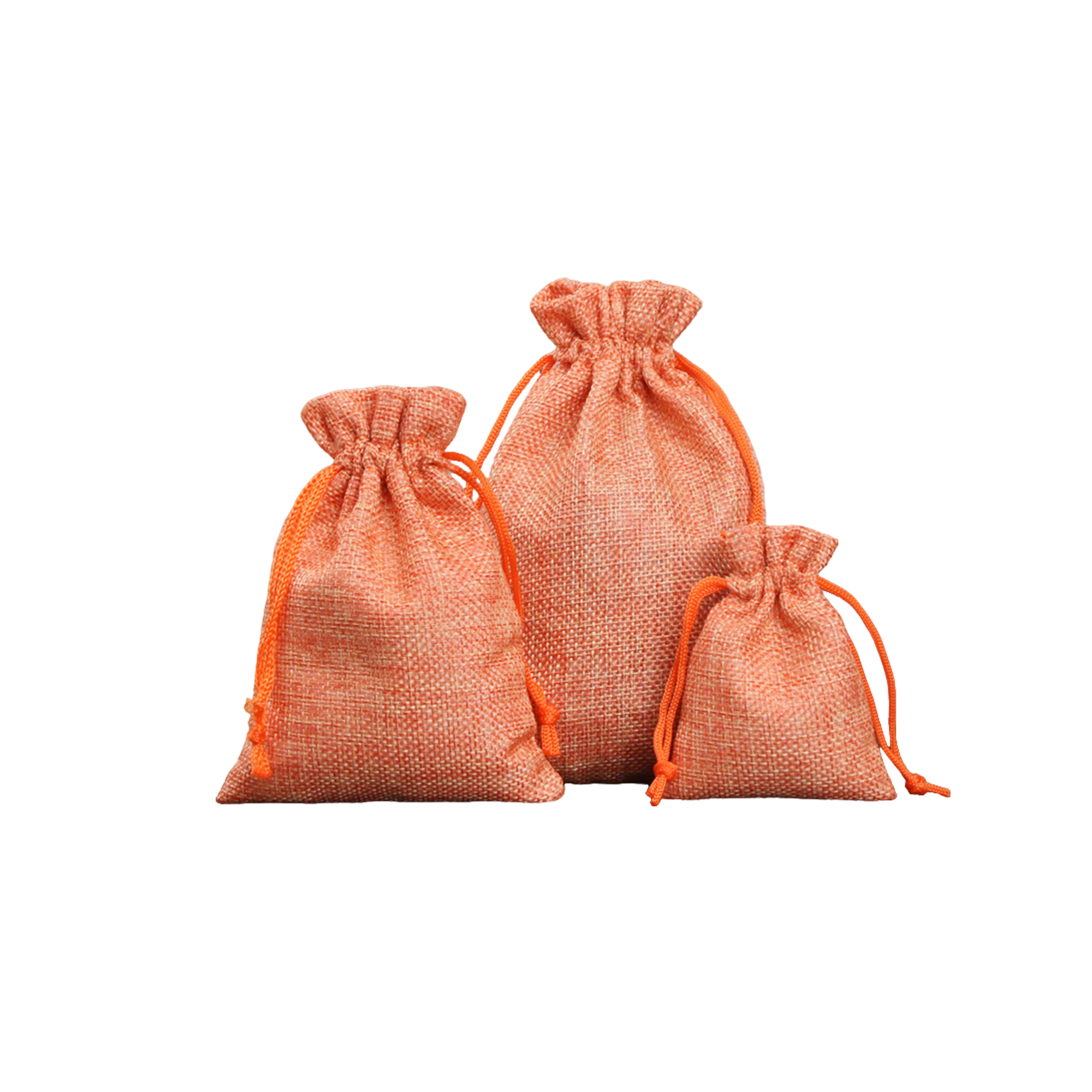 Burlap Drawstring Gift Pouch With Double Knot Closure 7