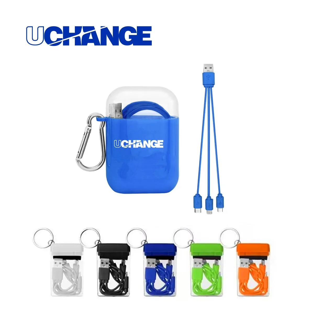 3 In 1 Charging Cable Kit With Keyring Case 7