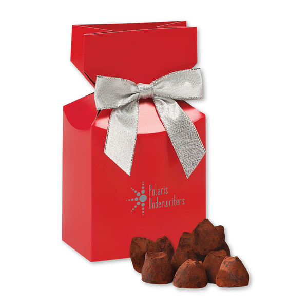 Cocoa Dusted Truffles in Red Premium Delights Gift Box