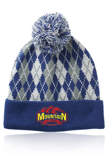 Diamond Pattern Knitted Pompom Beanies 1