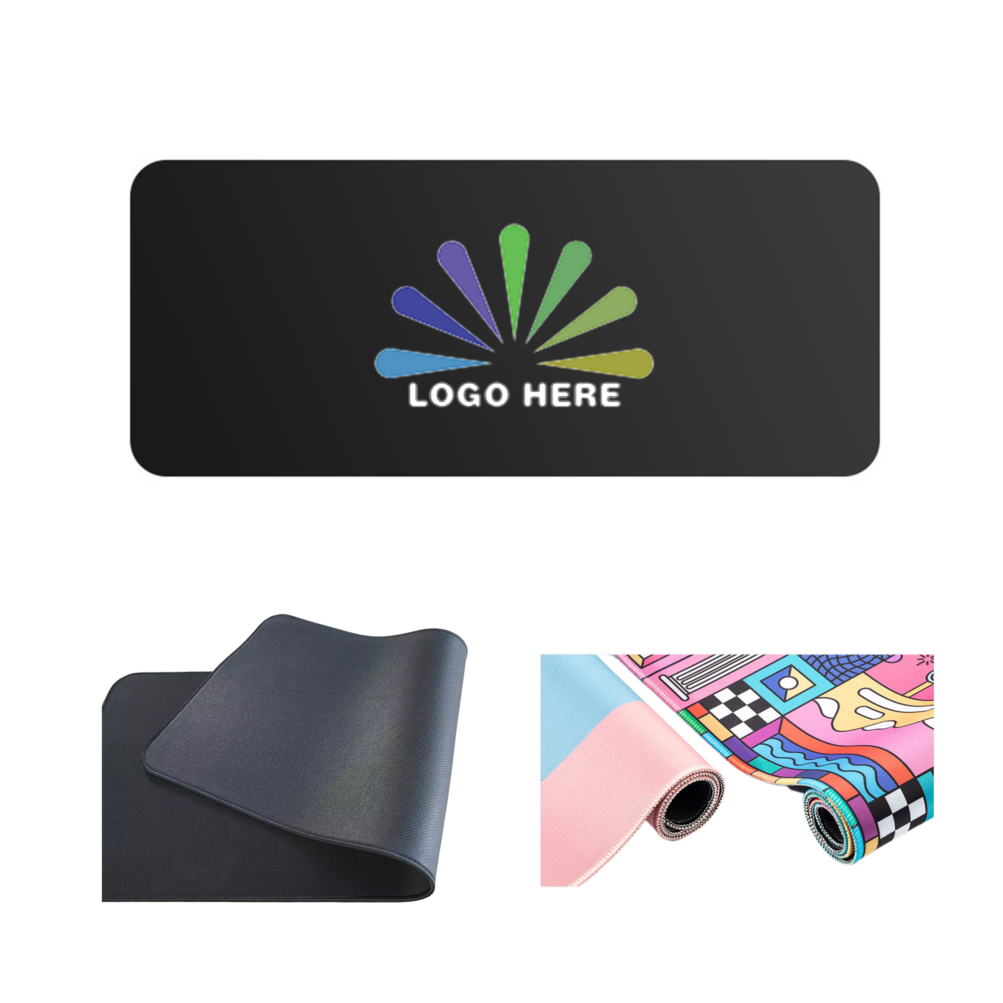 Soft Rubber Mouse Pad With Stitched Edge 3