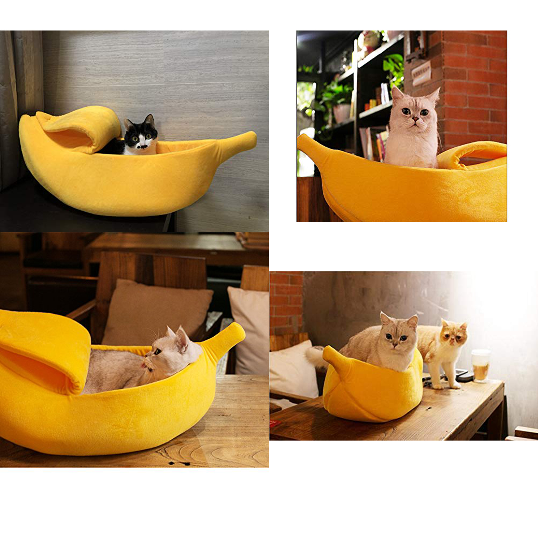 Cute Banana Cat Bed 2