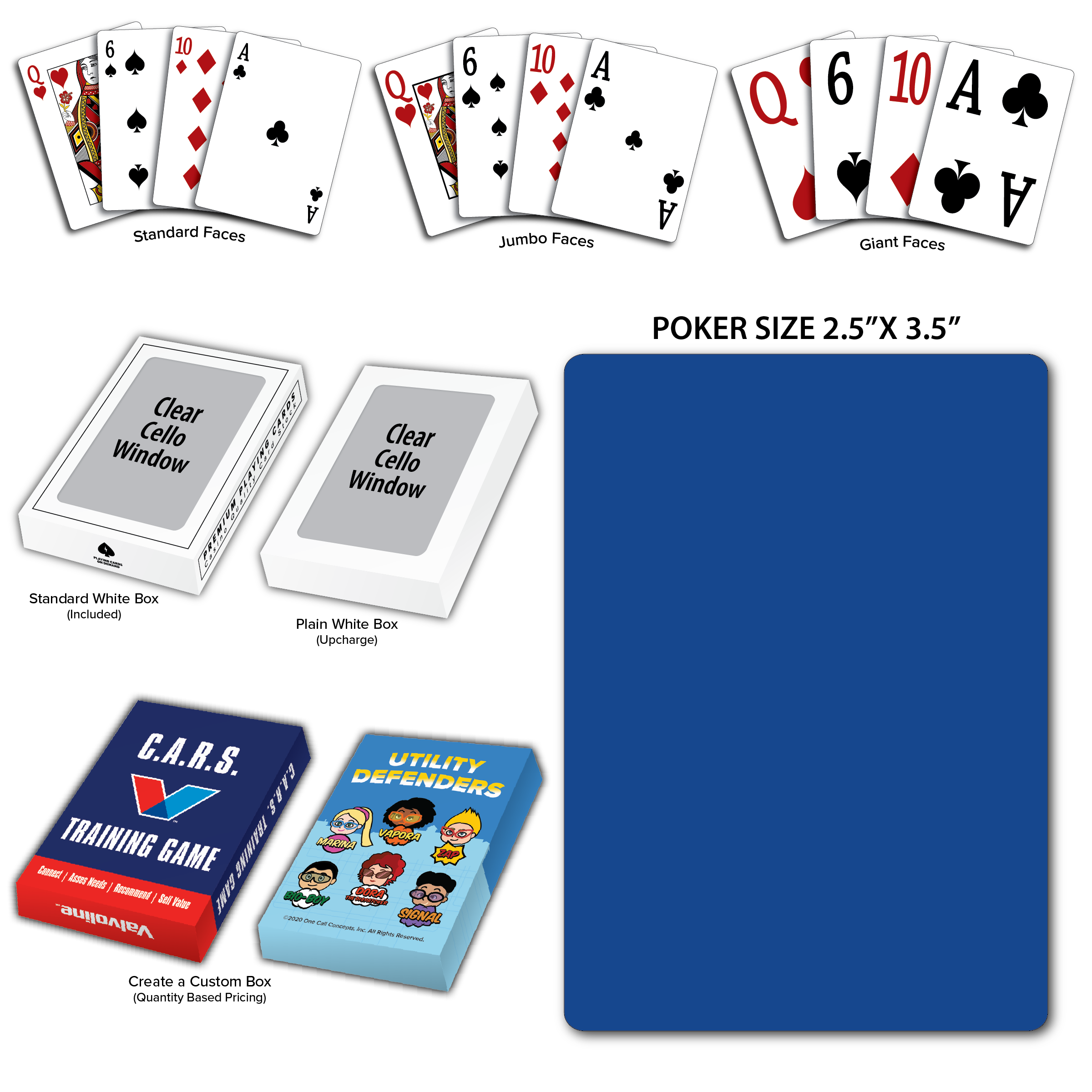Solid Back Royal Poker Size Playing Cards 5