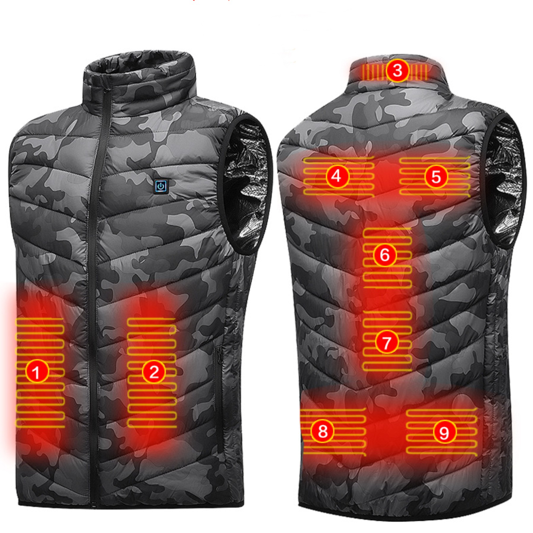 9 Zones Heated Vest USB Charging 4