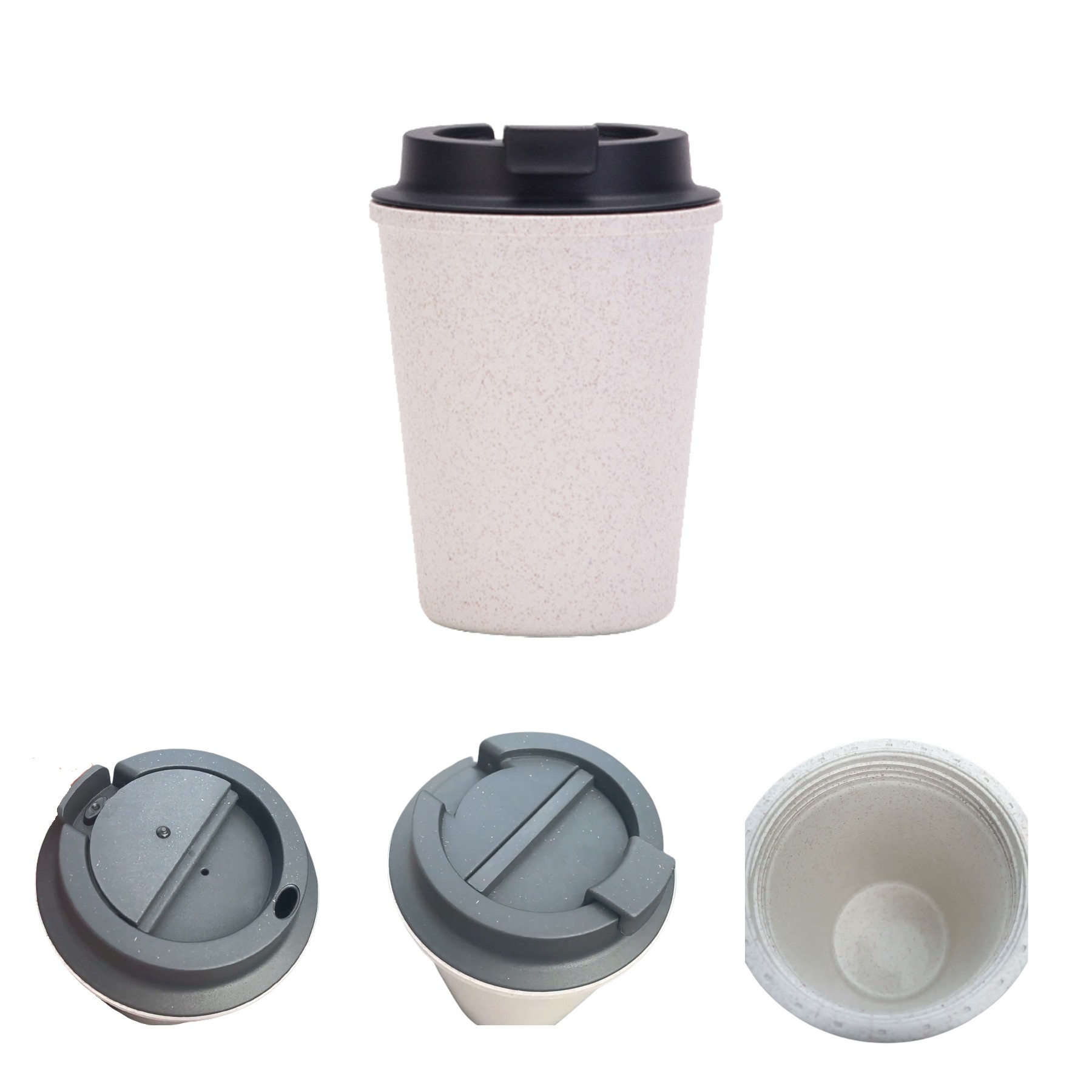 12Oz Eco-Friendly Wheat Straw Coffee Travel Tumblers 2