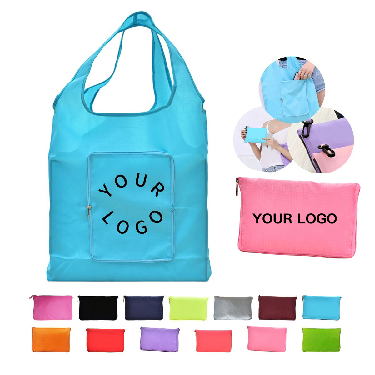 Foldable Shopping Tote Bag with Waterproof Oxford Cloth, custom tote bag with logo imprint 16
