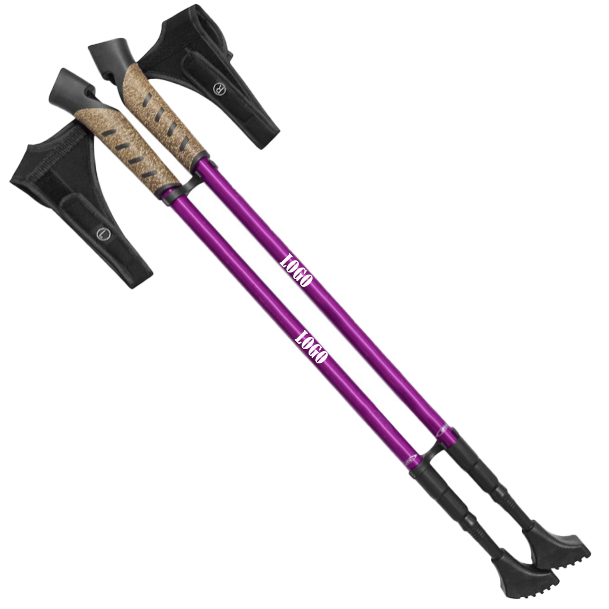 Pair of 2 Walking Sticks Hiking Poles 5