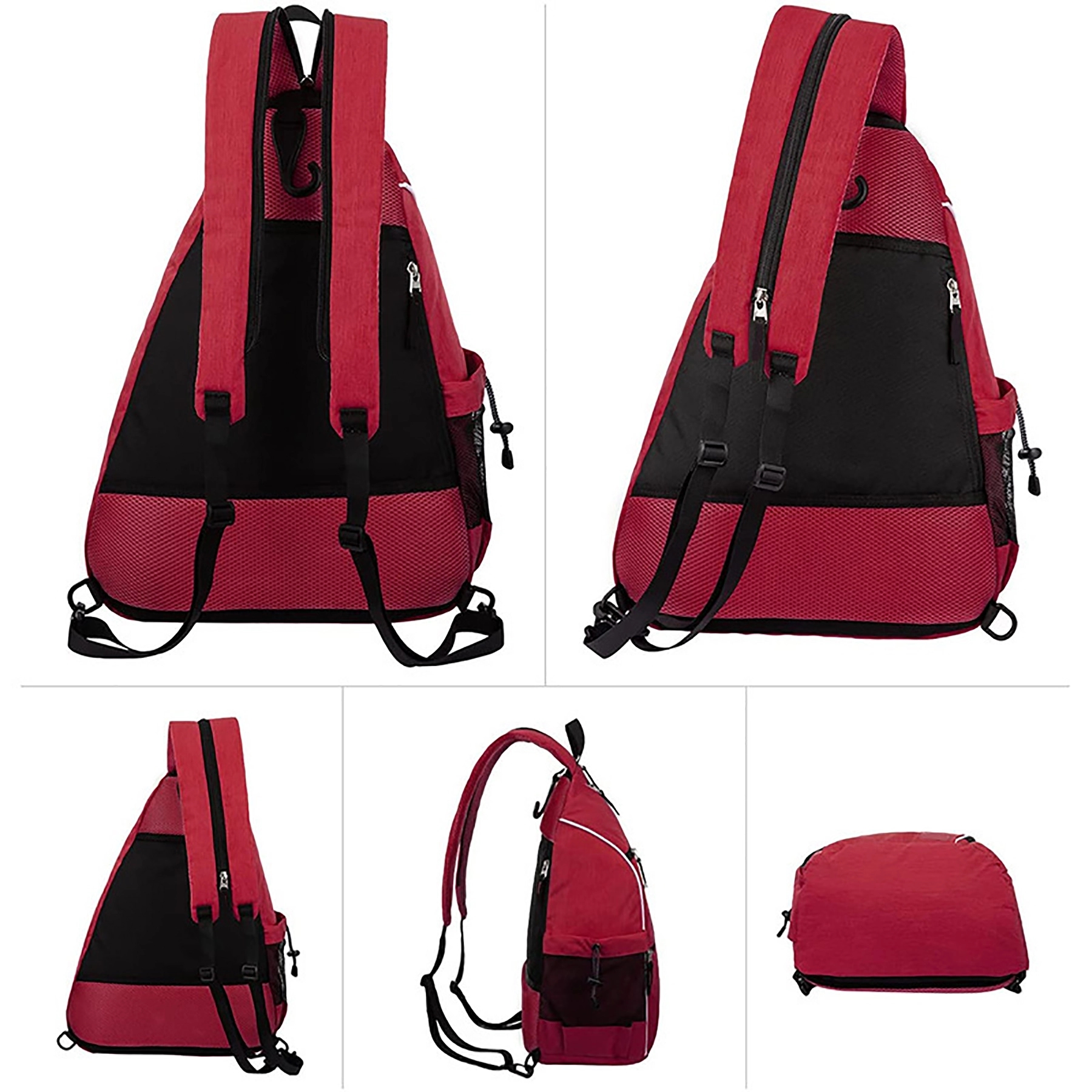 Pickleball Tennis Bag Reversible Crossbody Backpack 10