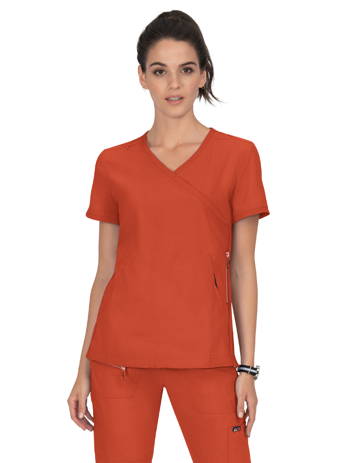 koi - Lite - Women's Three-Pocket Mock-Wrap Philosophy Top 65