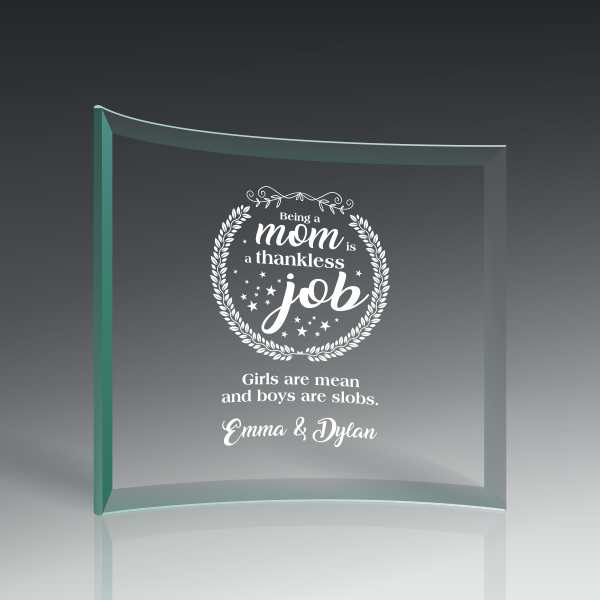 Curved Glass Plaque Award 2