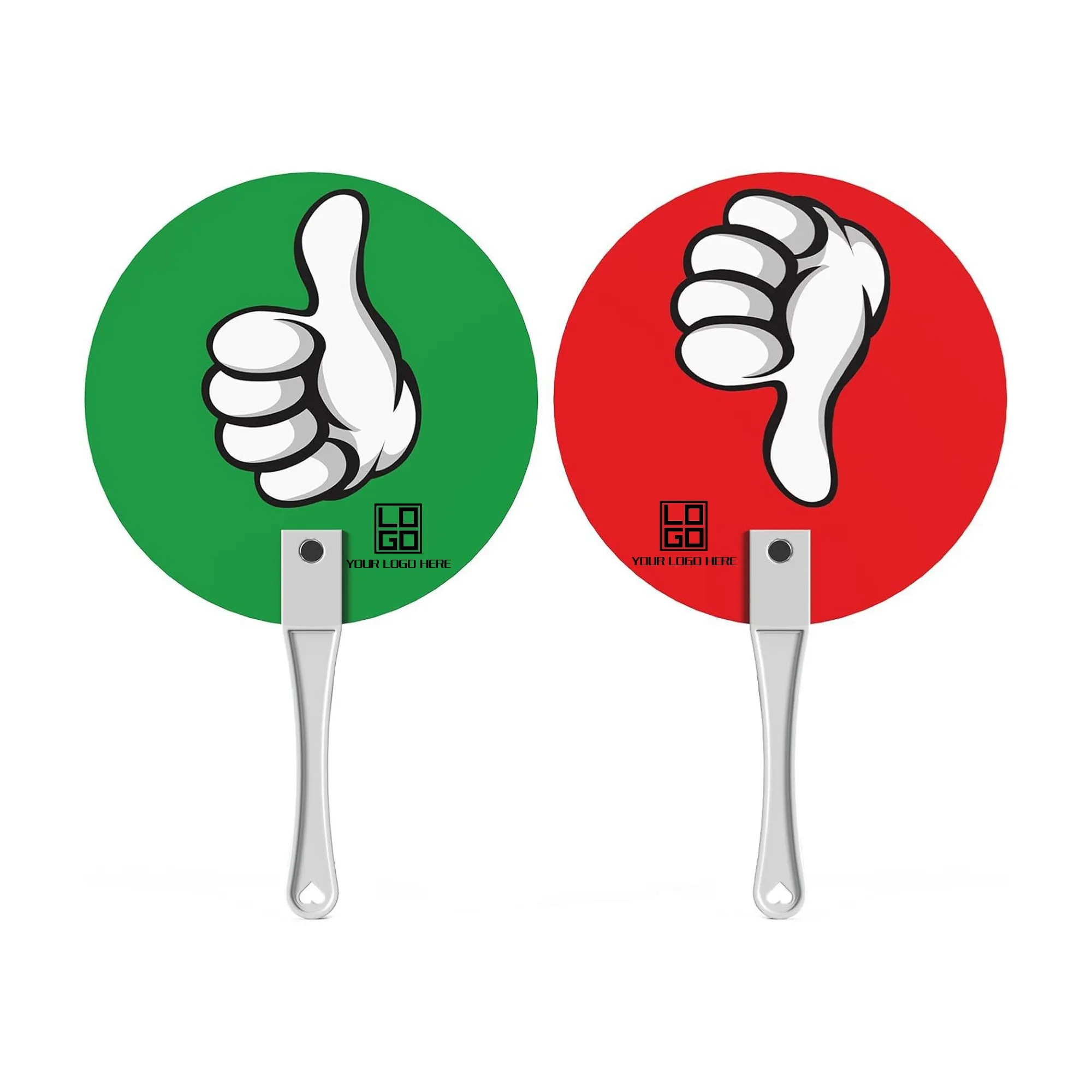 Plastic Round  Handheld Fan 2