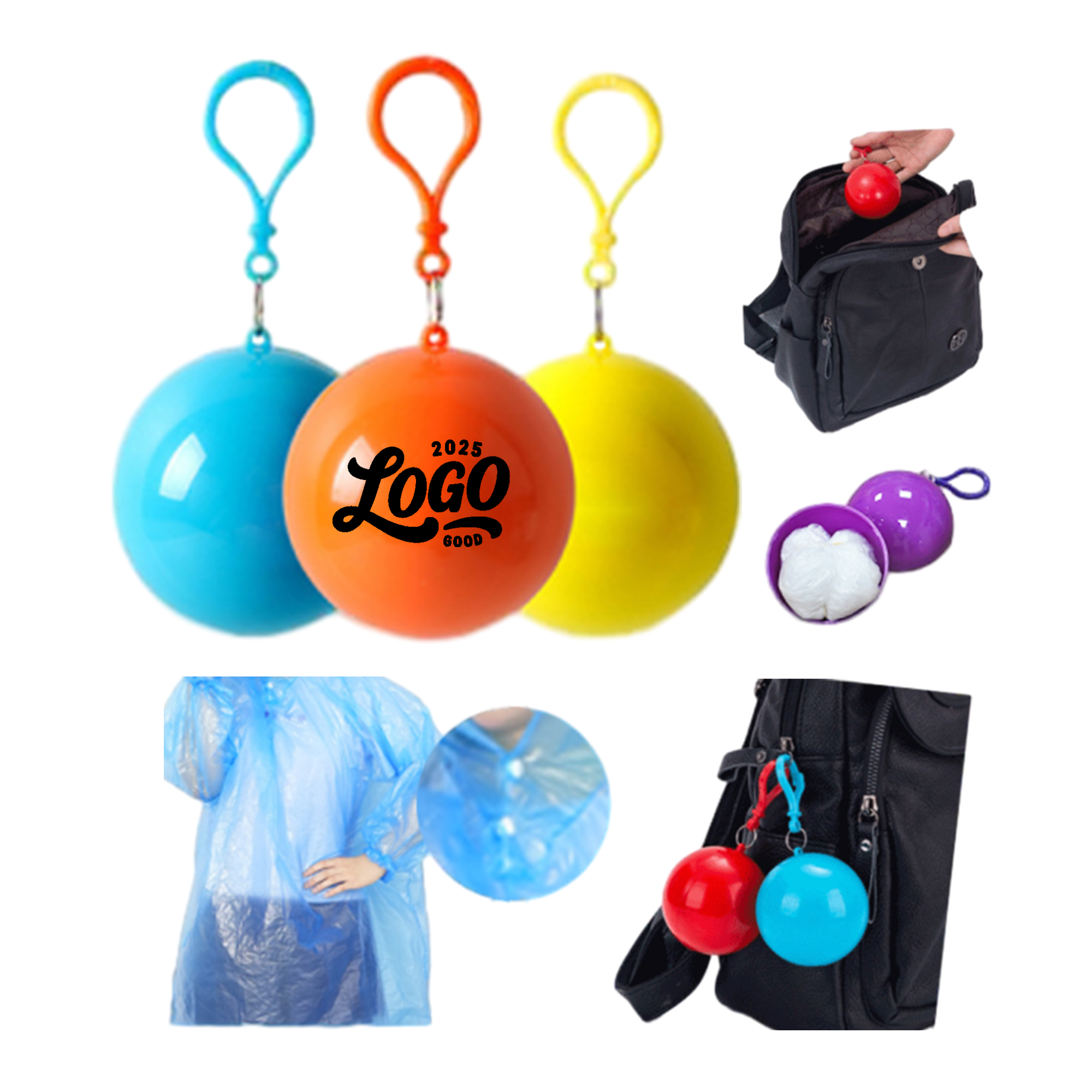 Colorful Portable Raincoat Ball 2