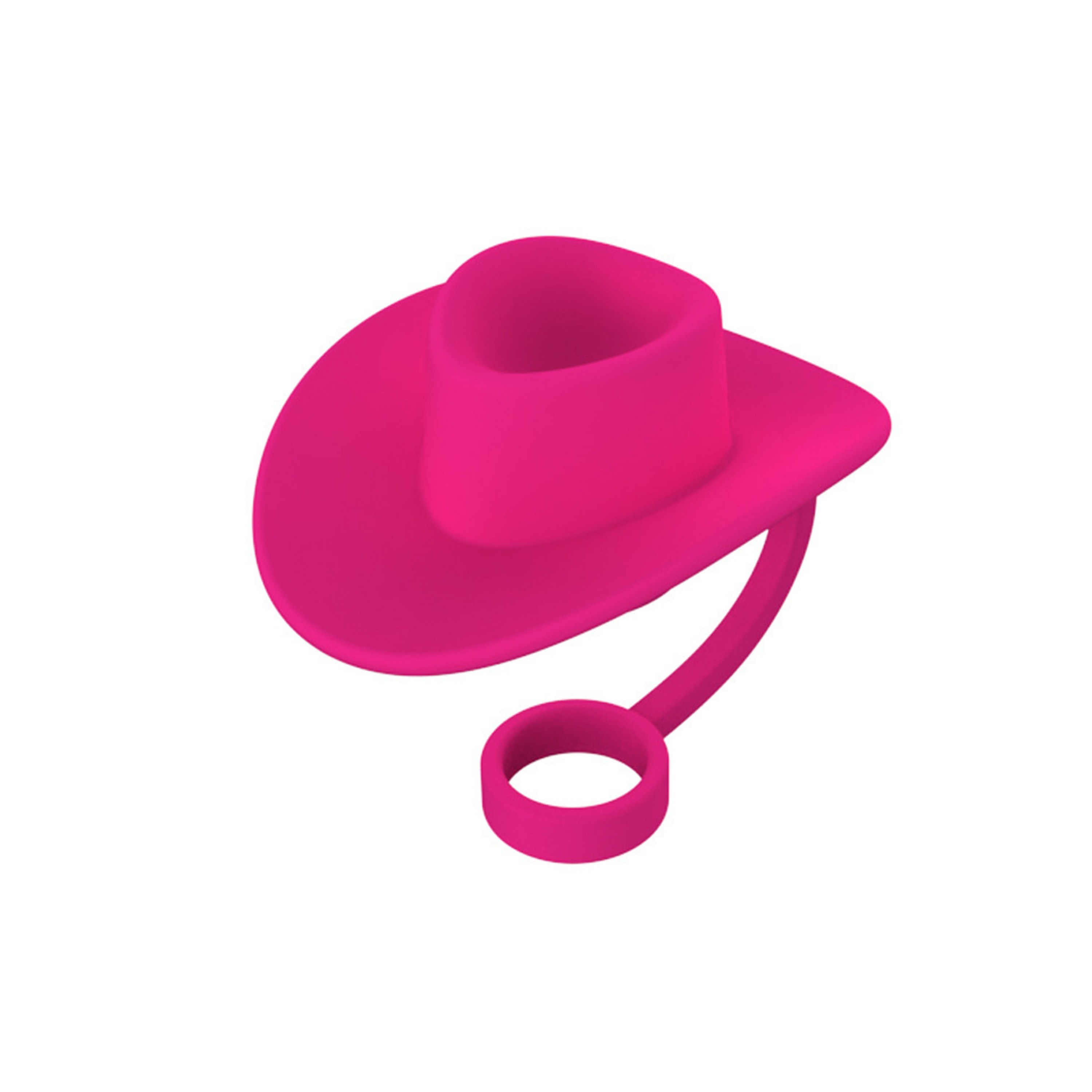 Cowboy Hat Shaped Silicone Straw Stoppers 2