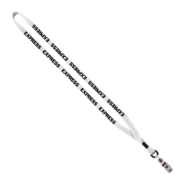 1/2" Cotton Lanyard with Metal Crimp & Split-Ring 99