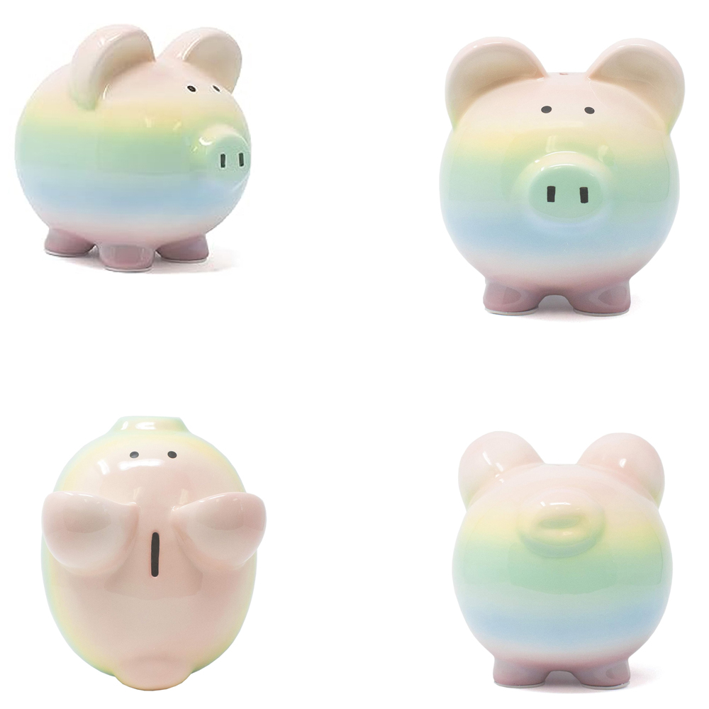 8" Ombre Piggy Bank 4