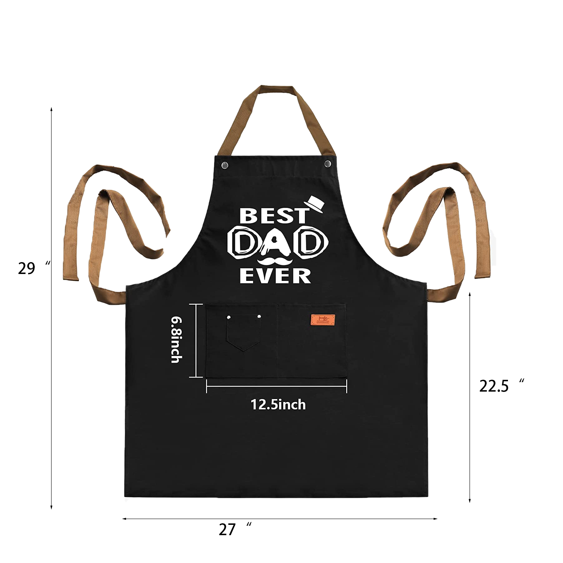 Chef Bib Apron with 3 Pockets 3