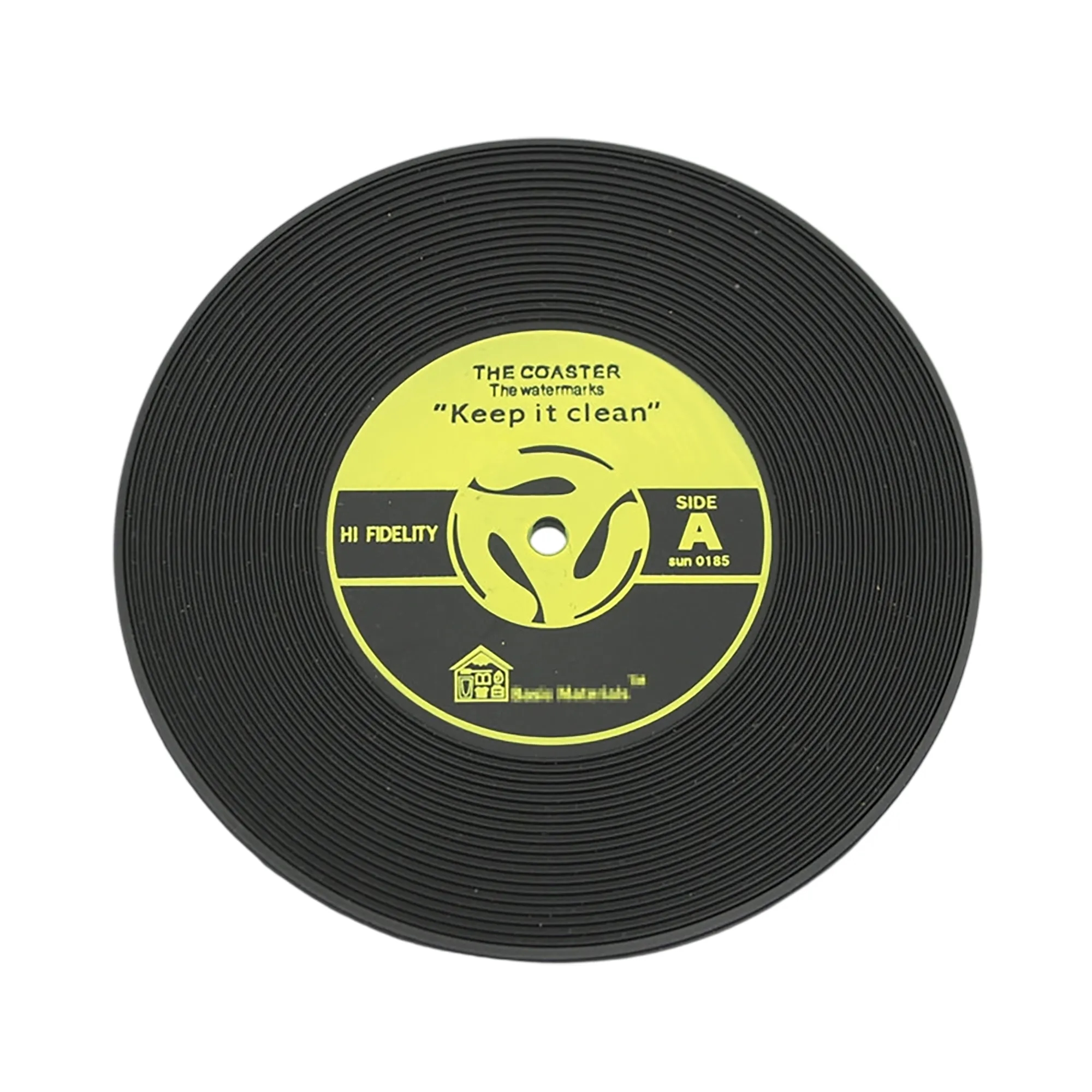 PVC Drink Coasters 3.9 Inch Vinyl Record 1