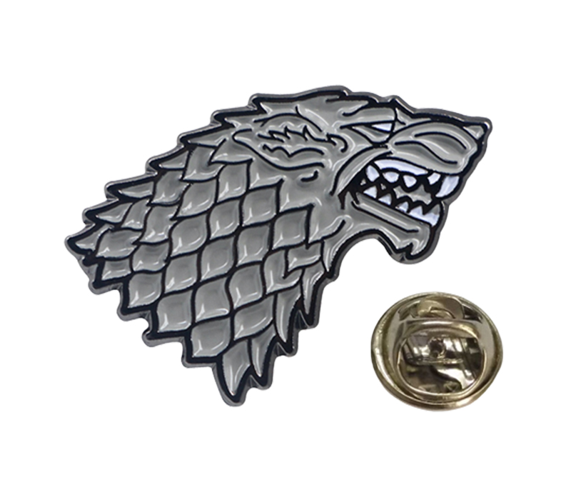 Wolf Shaped Badge Lapel Pin 1