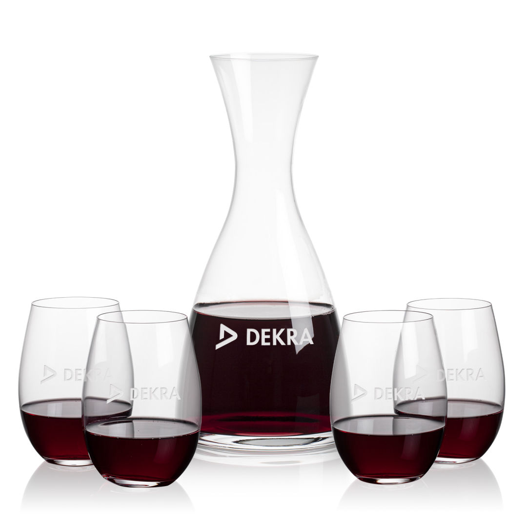 Barham Carafe & Laurent Stemless Wine