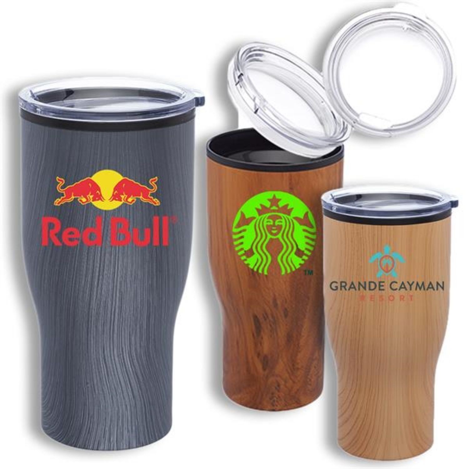 28 oz Stainless Steel Tumbler w/ Wooden Design & EVA Pad 2