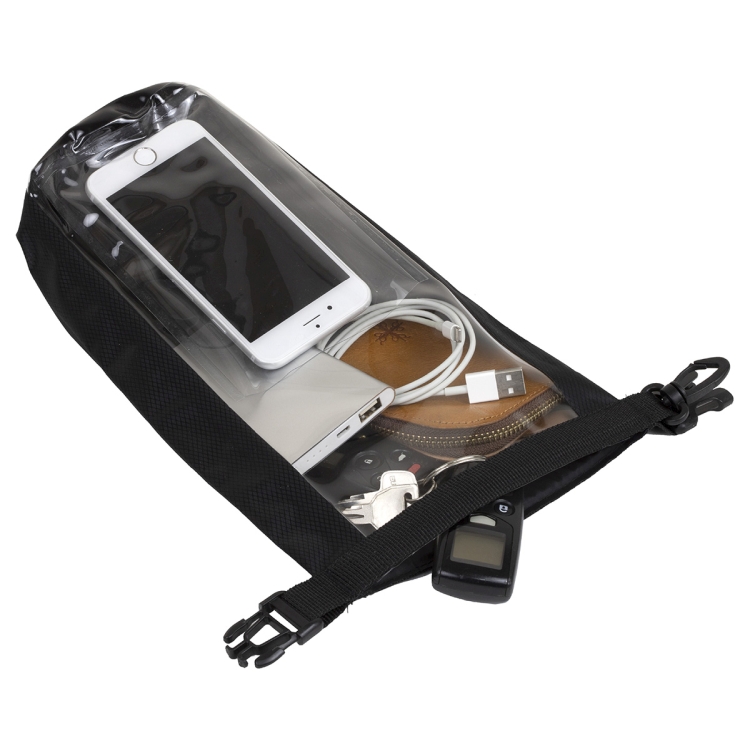 7" W x 11" H "The Navagio" 2.5 Liter Water Resistant Dry Bag With Clear Pocket Window 39