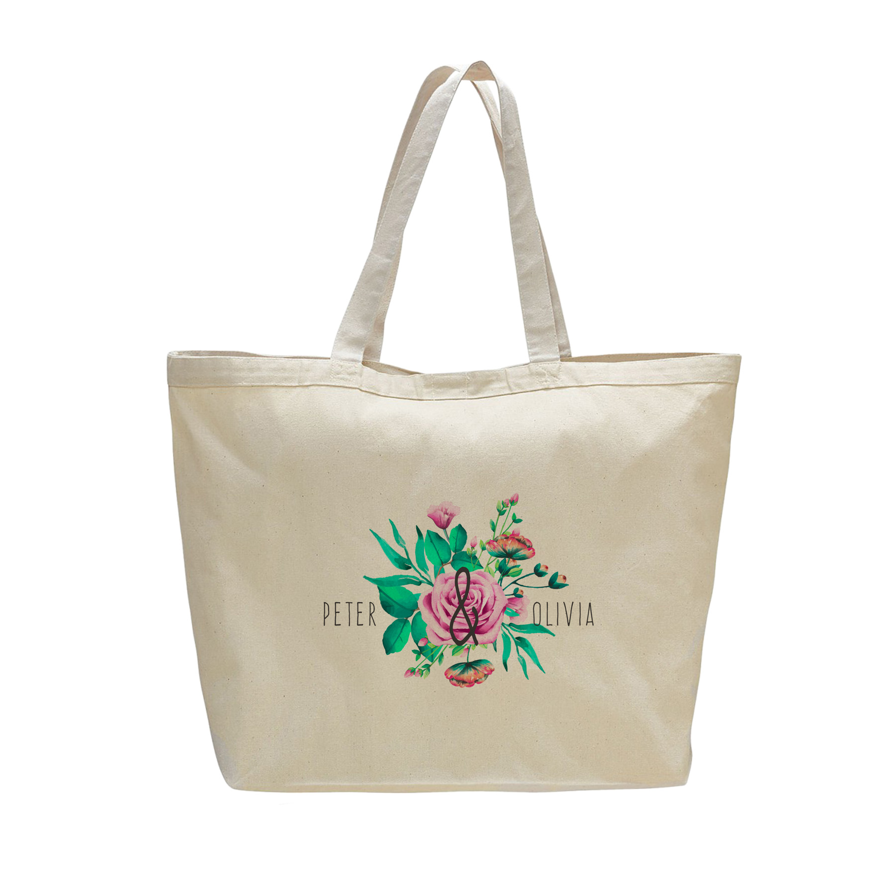 12 oz. 23"w Large Natural Heavy Canvas Velcro Closure Tote Bag 1