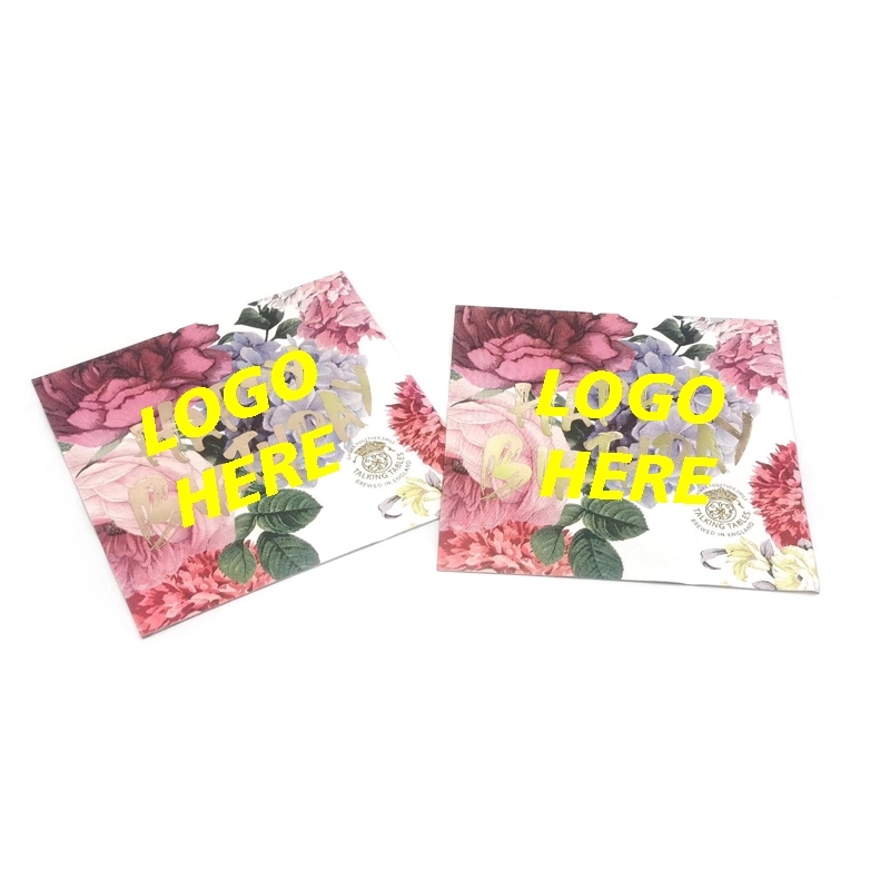 Custom Gold Foil Disposable Floral Paper Napkins 3