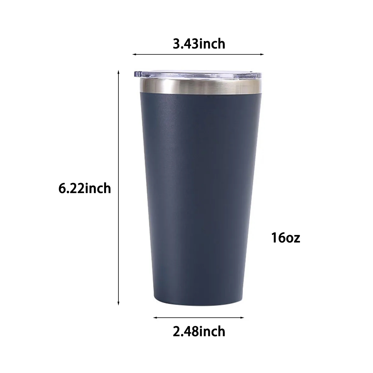 16oz Outdoor Vacuum Insulated Coffee Travel Mug with Lid 5