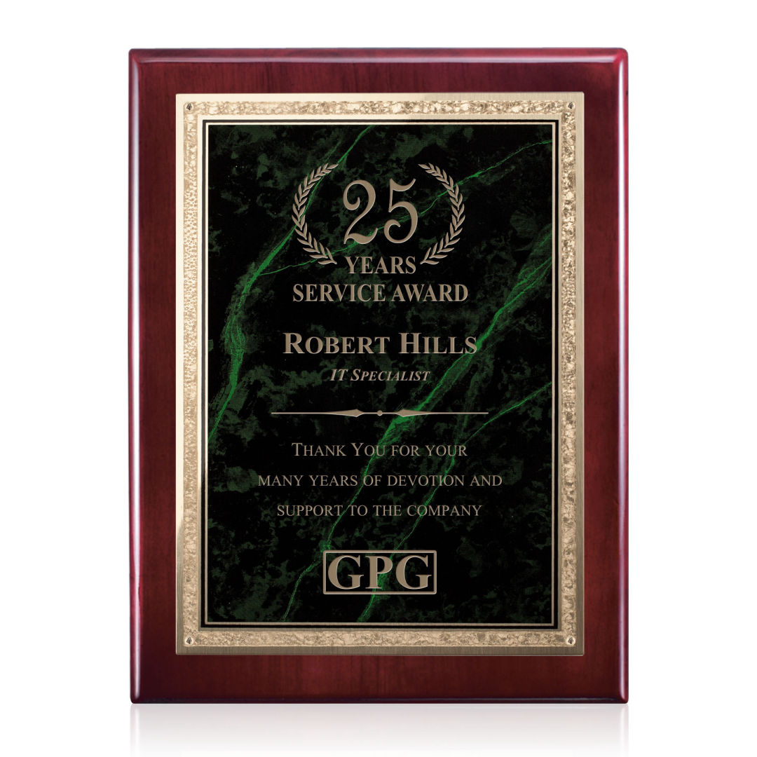 Gemstone Rosewood Plaque - Rosewood/Verdi 4