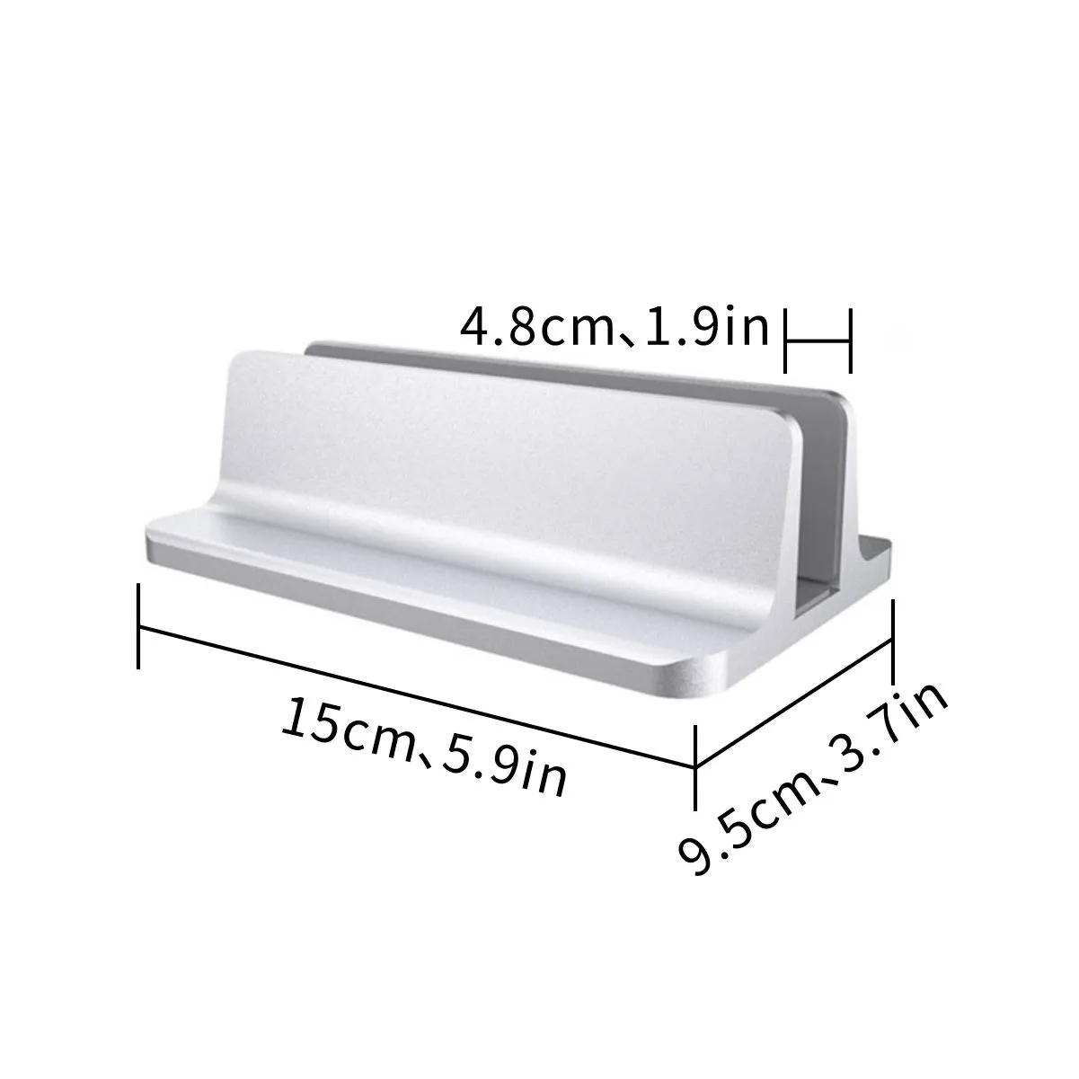 Aluminum Vertical Laptop Stand For Space Saving Desk 5