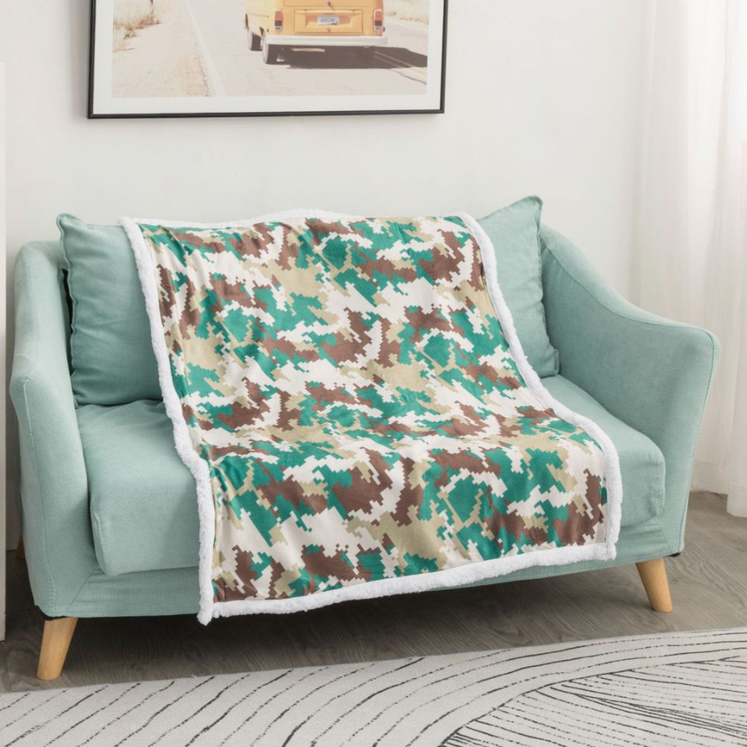30x40 Velvet Plush Crystal Throw Sublimation Sherpa Blanket 3