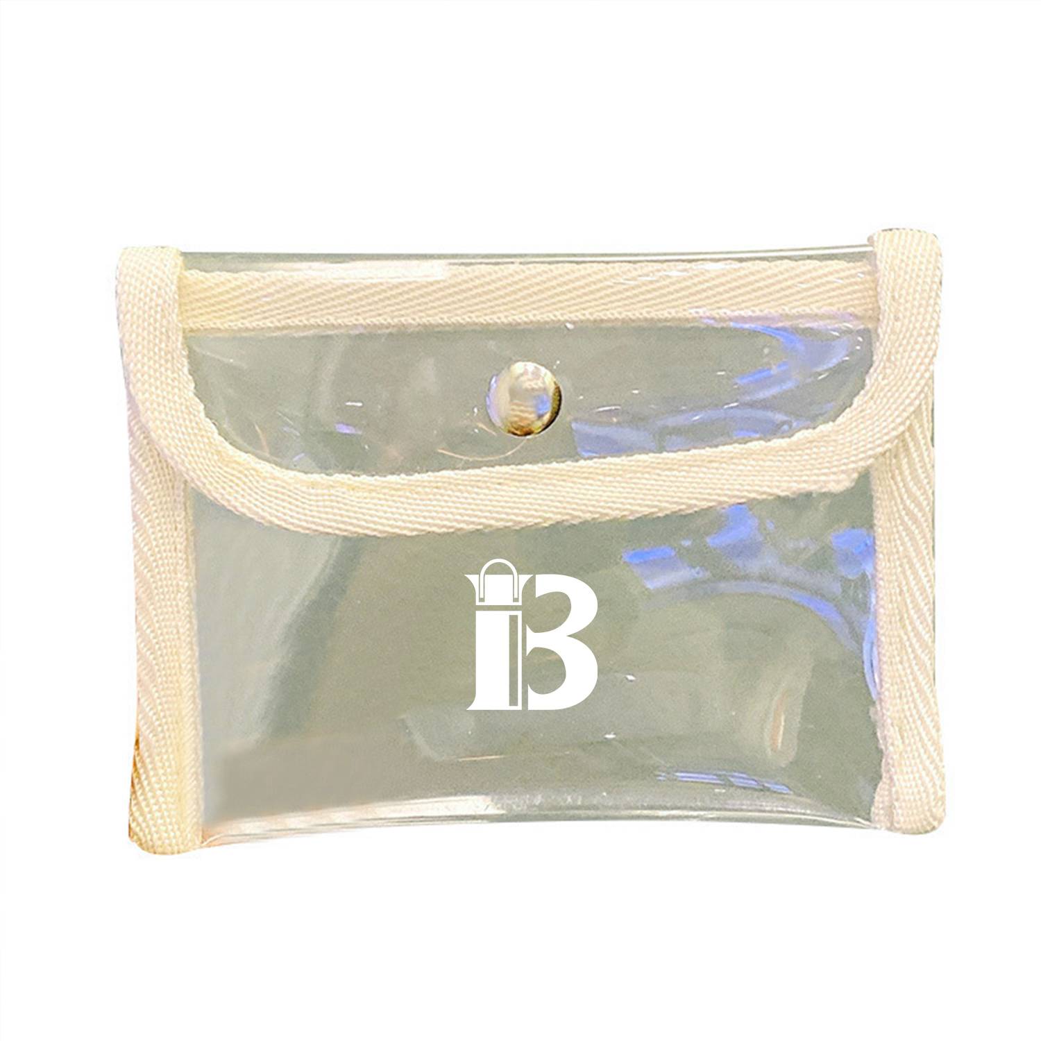 Waterproof PVC Toiletry Carry Pouch w/ Snap Button