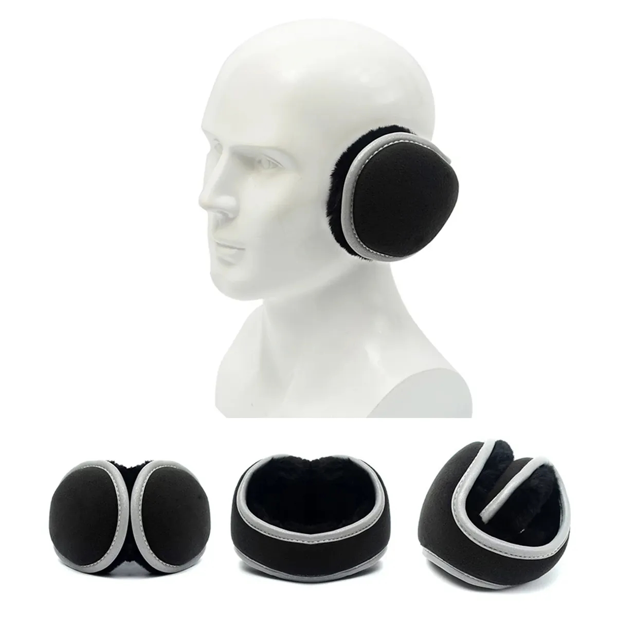 Unisex Fleece Earmuffs Ear Warmers Winter Outdoor Adjustable 6