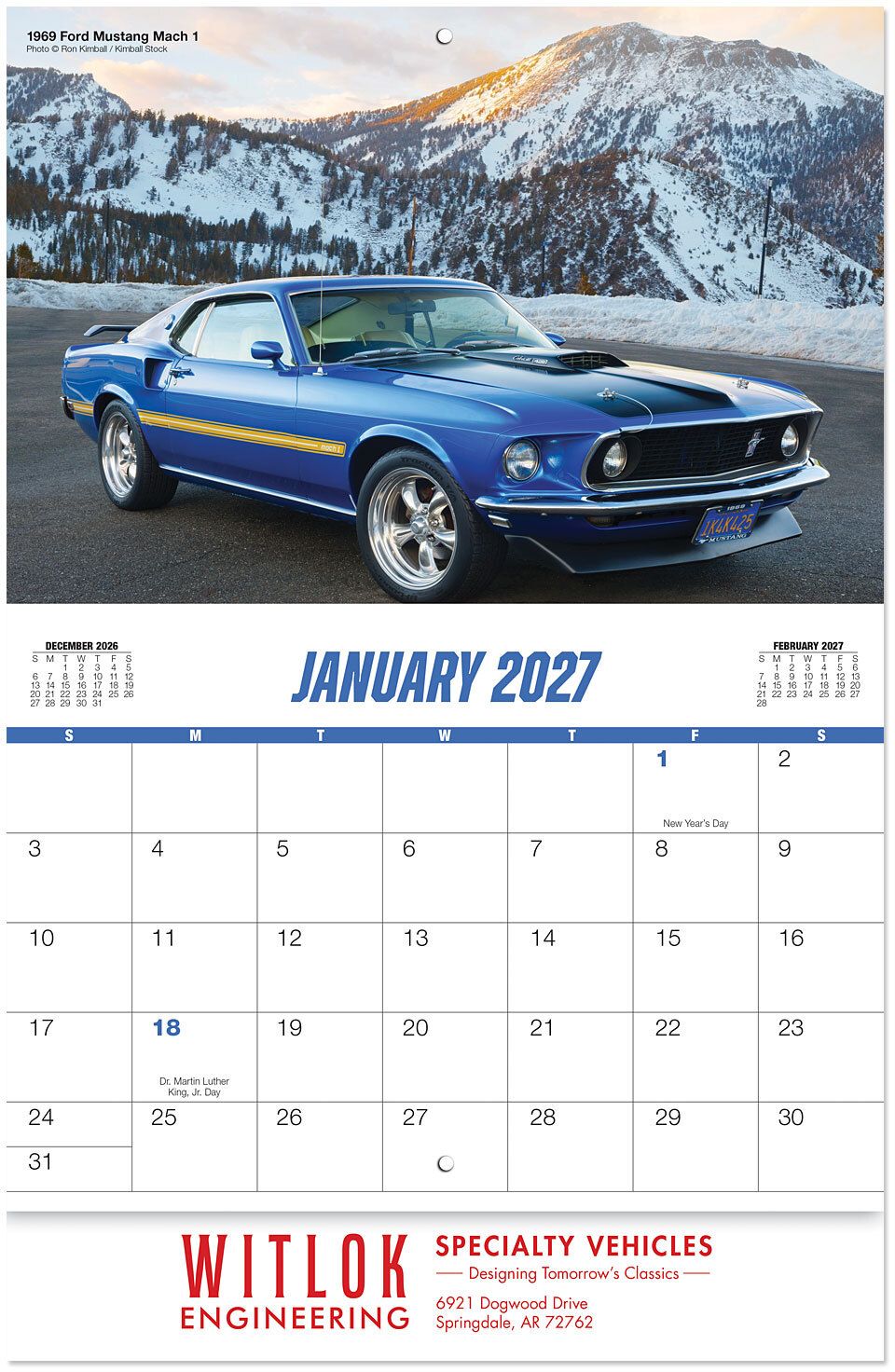 MUSCLE CARS STAPLED WALL CALENDAR 9