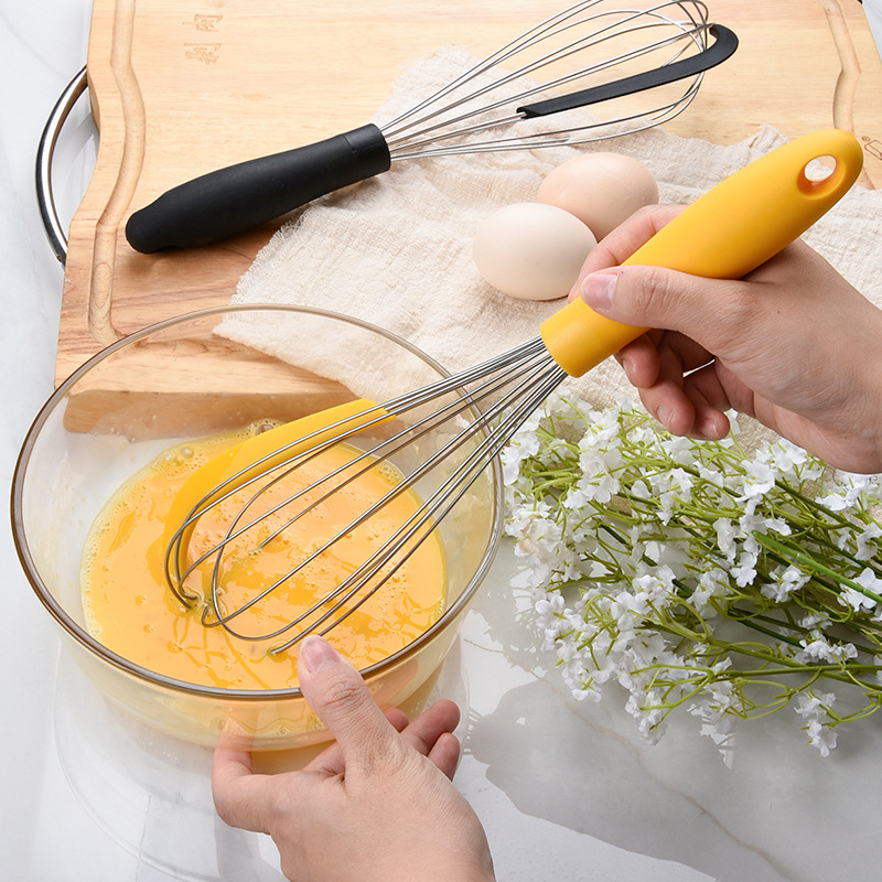 Stainless Steel Egg Beater With Silicone Spatula 5