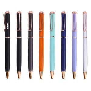 U Shaped Clip Signing Retractable Metal Pen 1