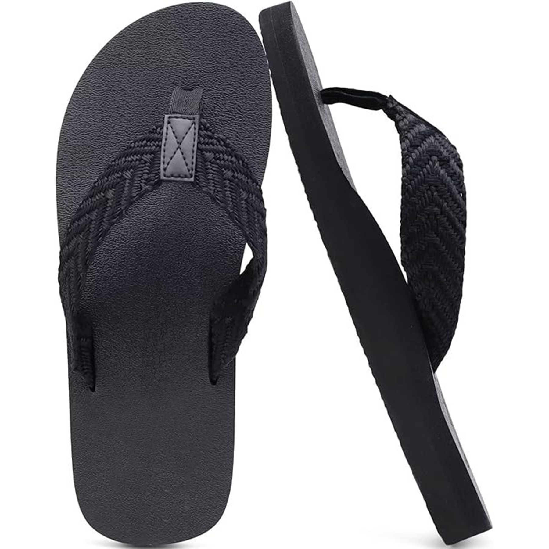 Men's Yoga Mat Leather Flip Flops 8