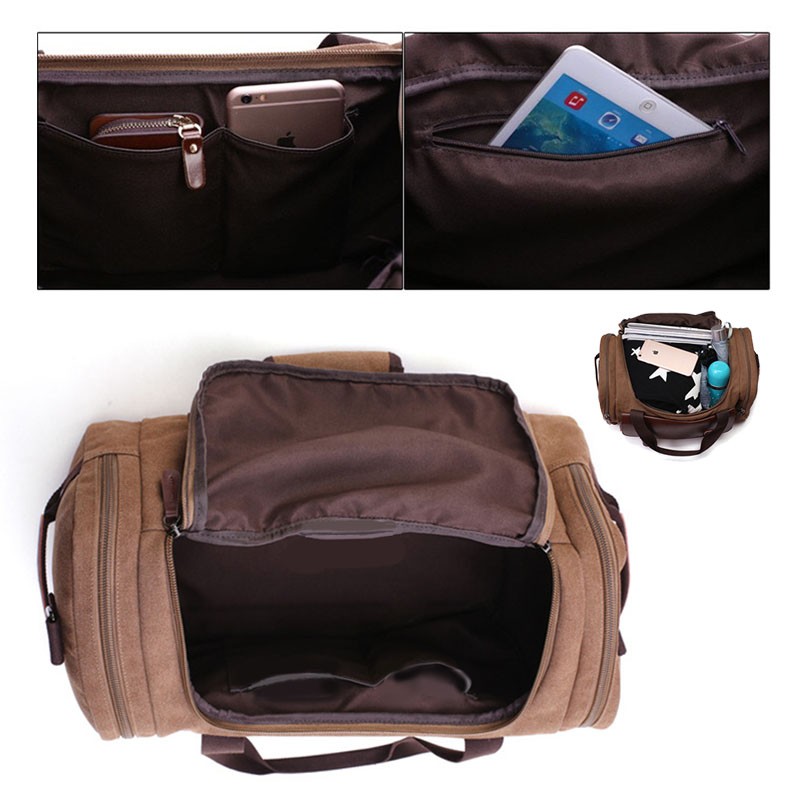 Canvas Duffel Bag with Shoulder Strap 3