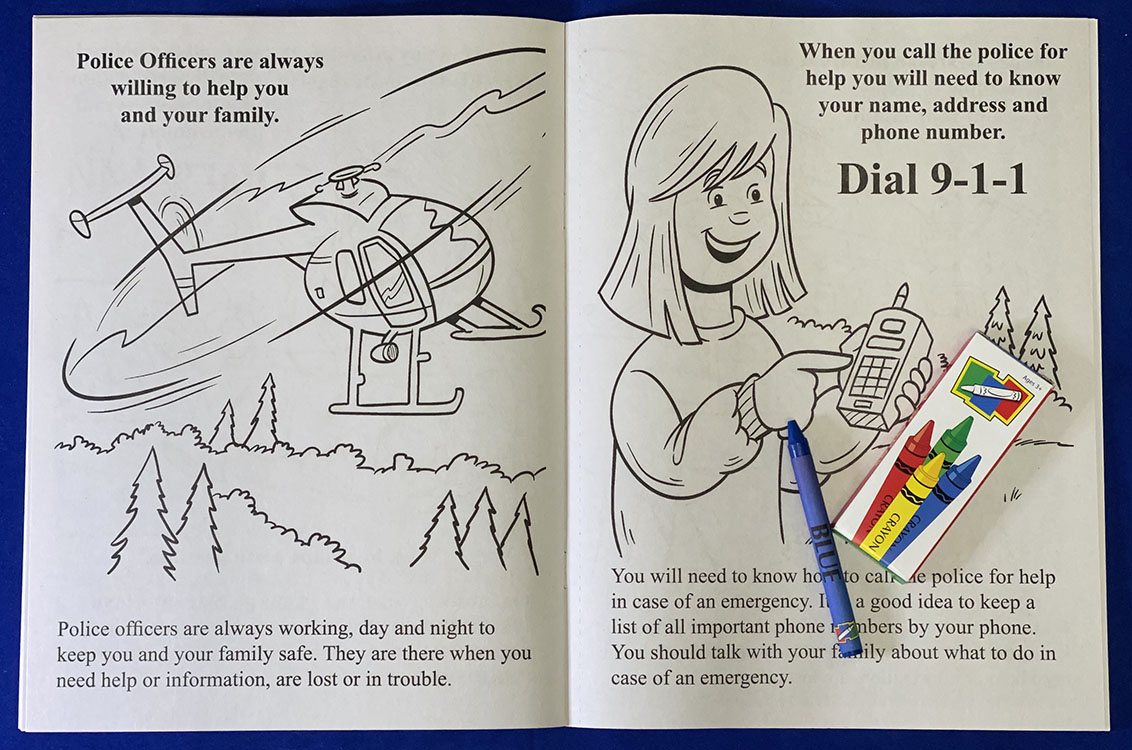 COLORING SET - A Visit to the Police Station Coloring Book Fun Pack 6