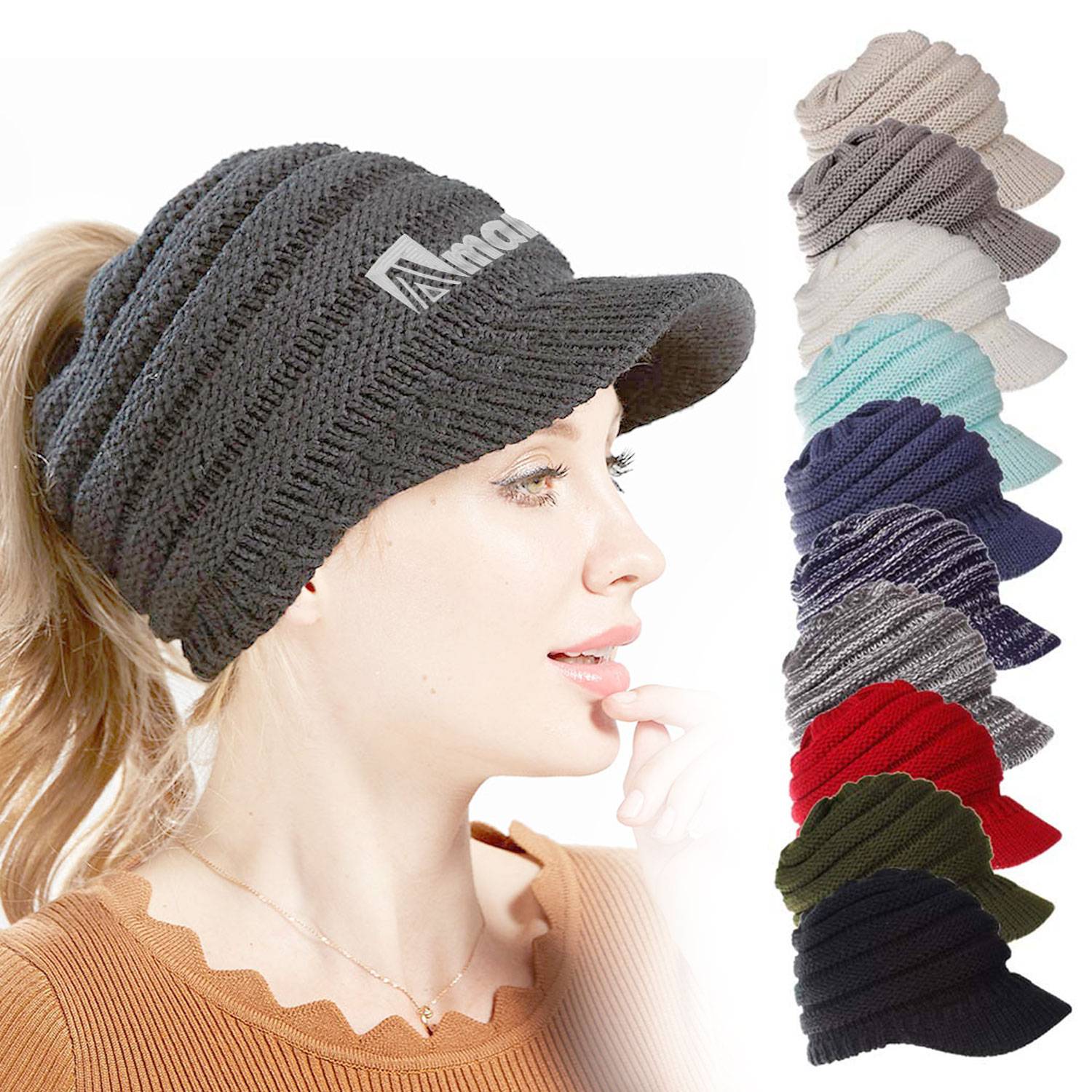 Winter Sport Warm Knit Beanie Cap 8