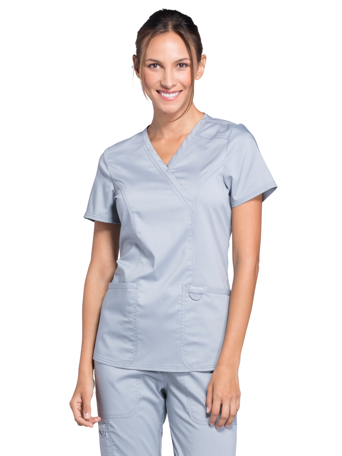 Cherokee - Workwear Revolution - Women's 2-Pocket Mock Wrap Top 64