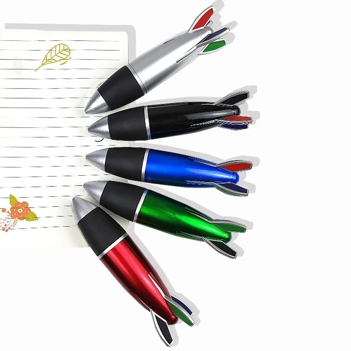 4 in 1 Mini Rocket Shape Pens Ballpoint For School Office 1