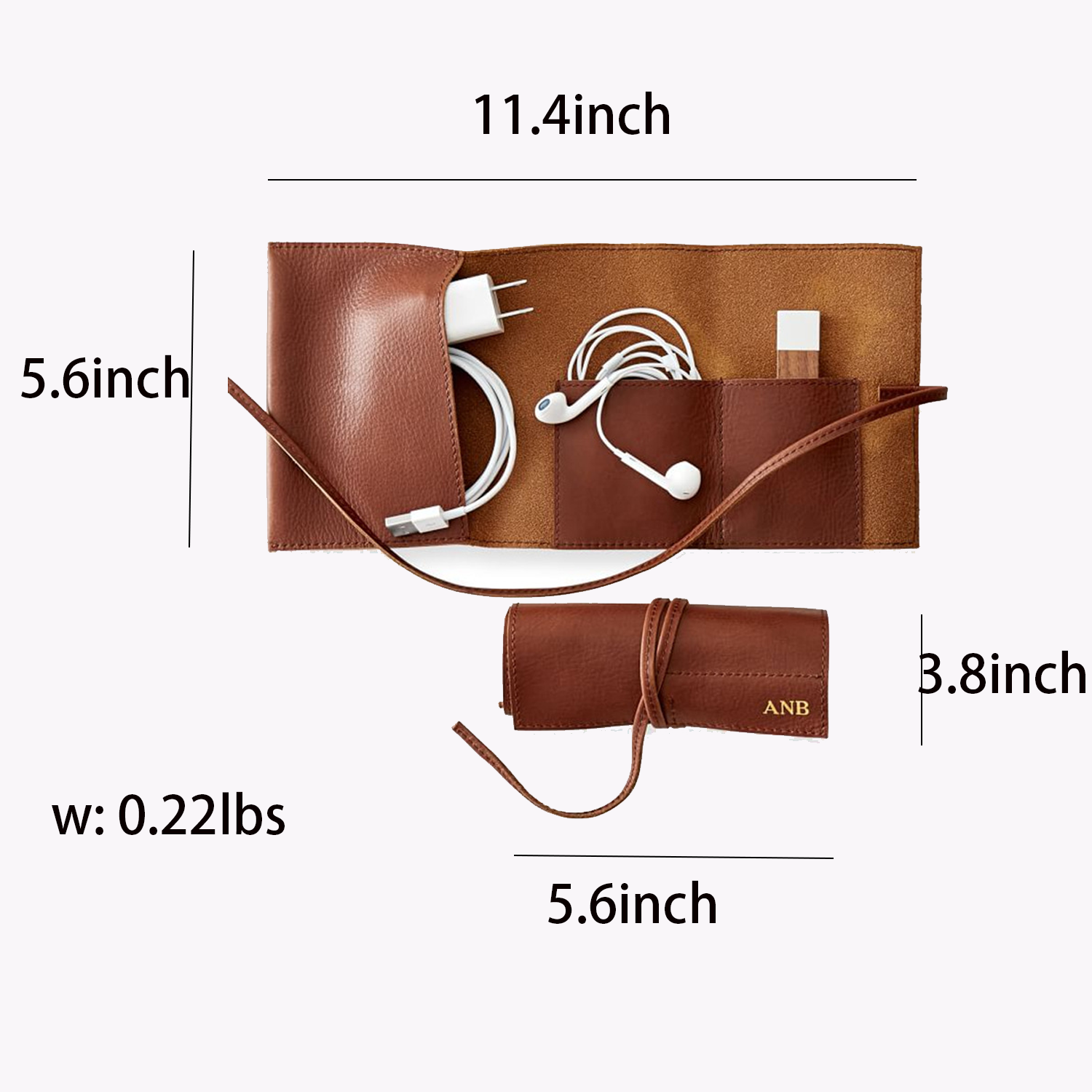 PU Leather Mobile Power Storage Bag 6