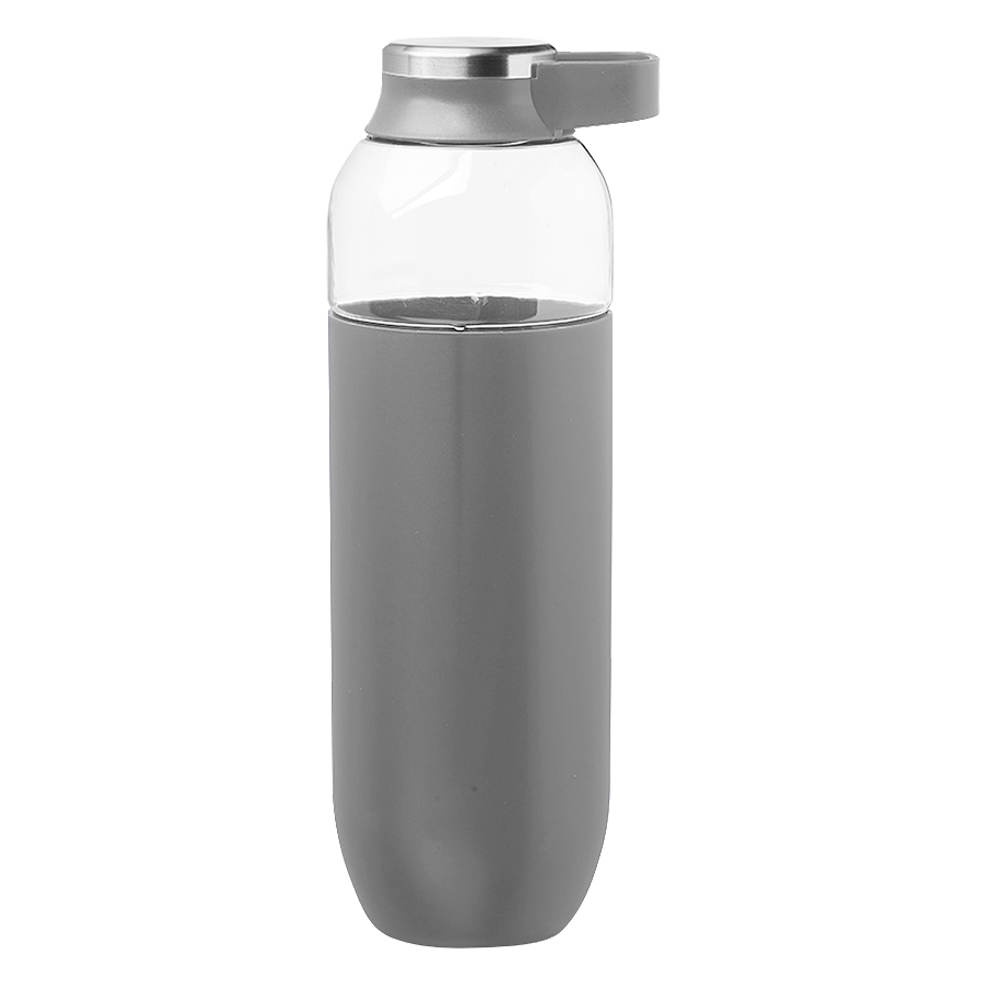 Plastic Water Bottle with Solid Color Half Wrap - Single 13
