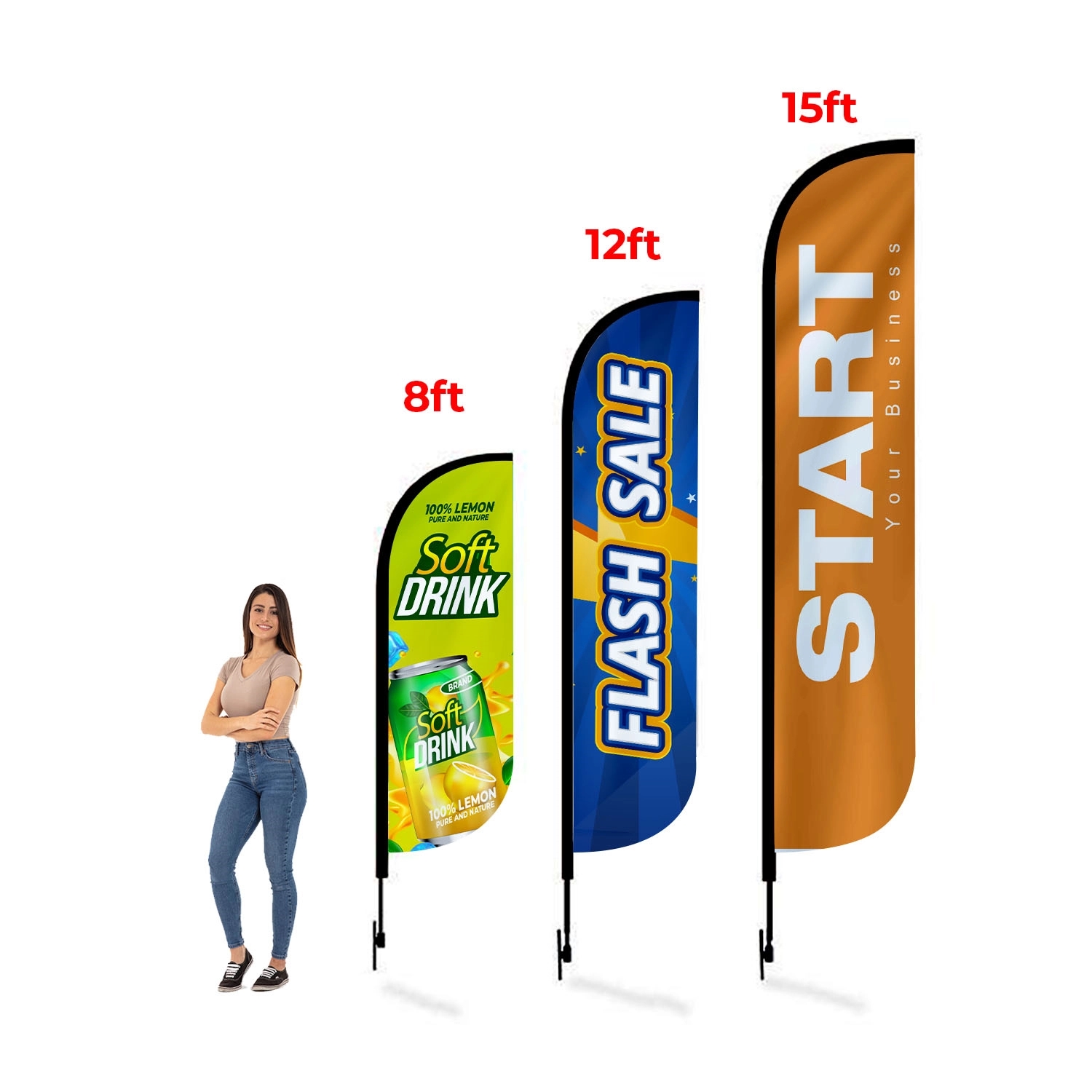 12' Feathered Flag Replacement 5