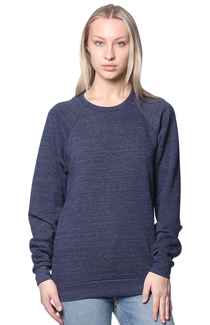 Unisex Triblend Fleece Raglan Crew Sweatshirt 6