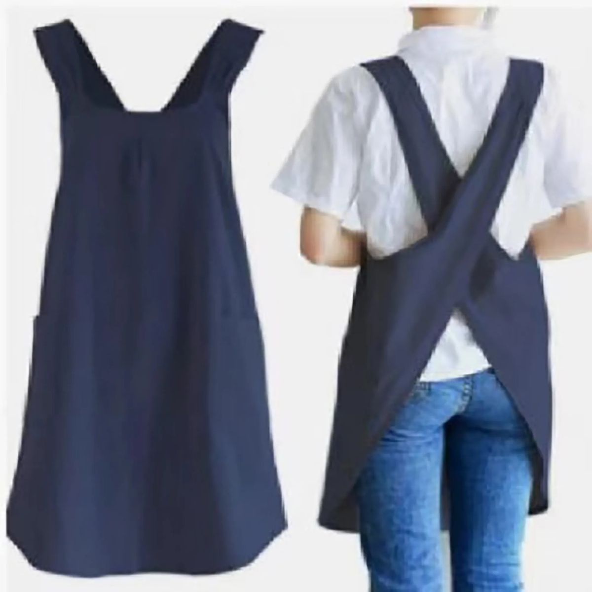 Machine Washable Cotton Linen Apron with Color Retention 8